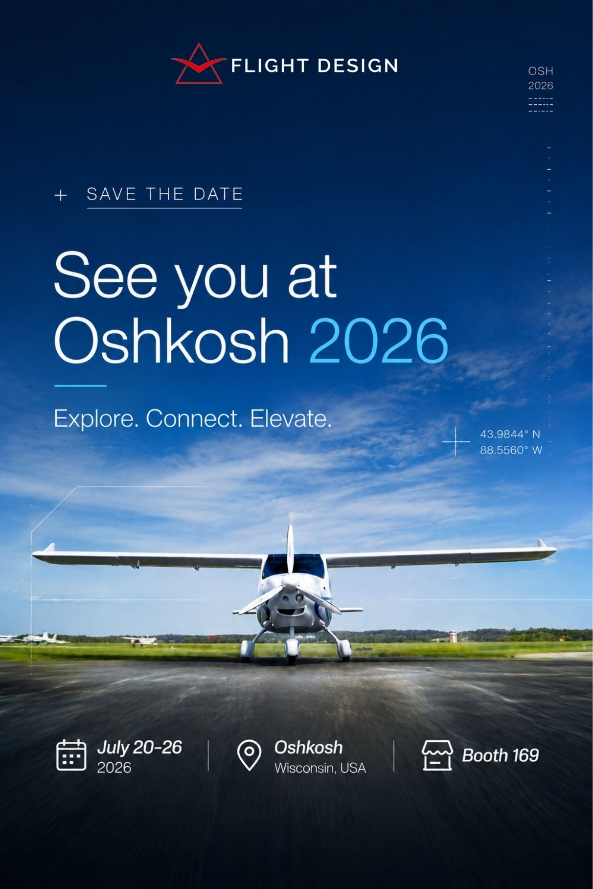 SAVE THE DATE: FLIGHT DESIGN TO EXHIBIT AT EAA AIRVENTURE OSHKOSH 2026